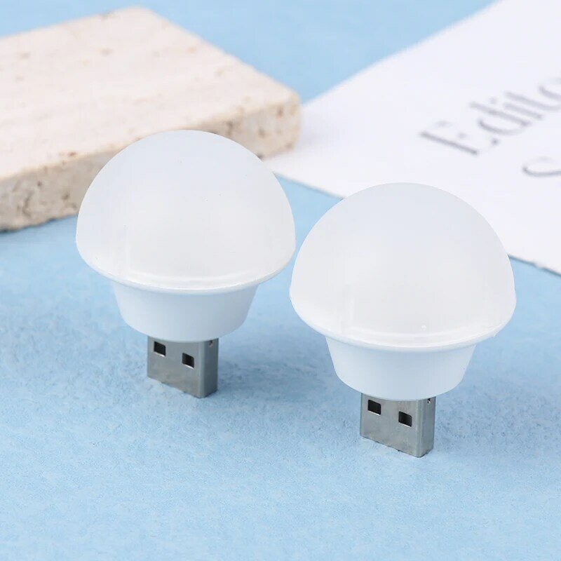 USB Night Light Mini LED Night Light USB Plug Lamp Power Bank Charging USB Book Lights Small Round Reading Eye Protection Lamps