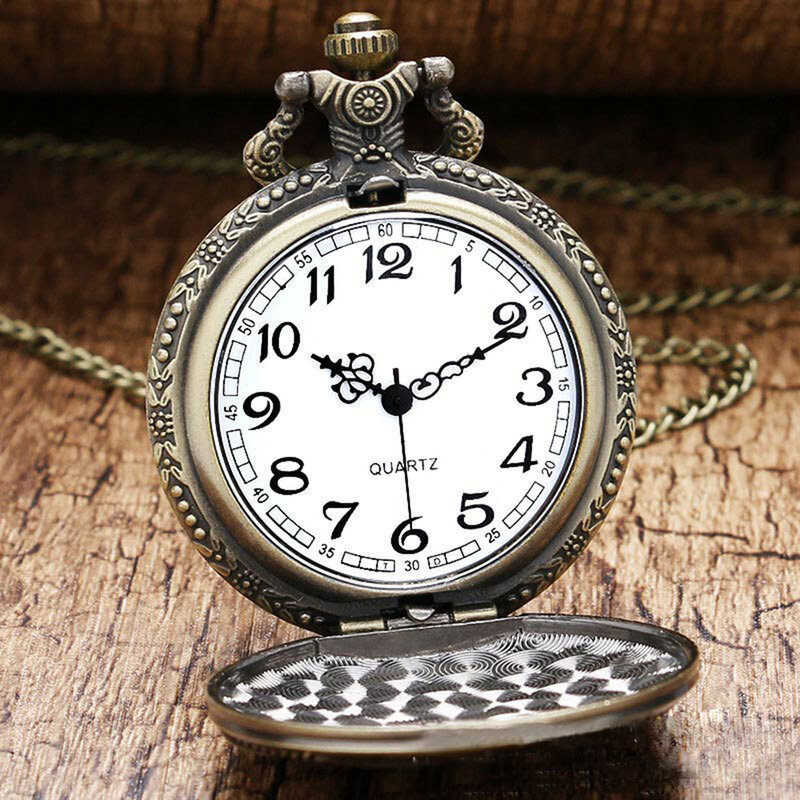 Relógio de bolso para homens e mulheres, numerais vintage, leitura fácil, padrão de comunhão como presente, DIN889