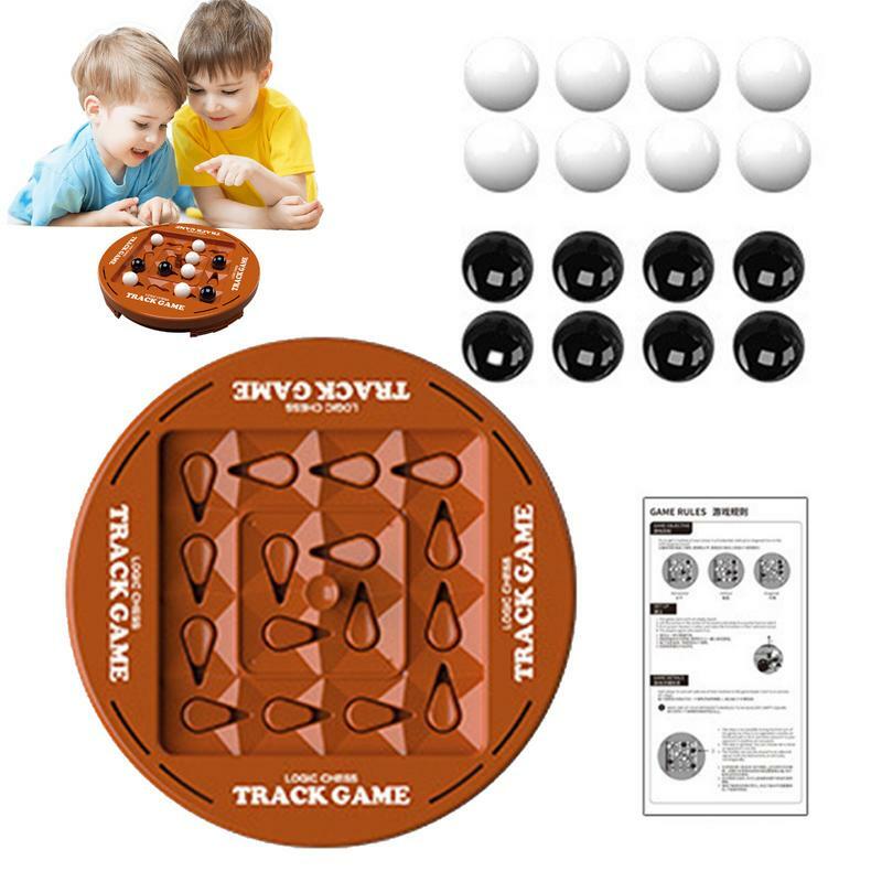 Gioco da tavolo in marmo strategia educativa gioco da tavolo con logica orbitale 2 giocatori gioco di strategia veloce Track Logic Board per un divertente gioco di famiglia