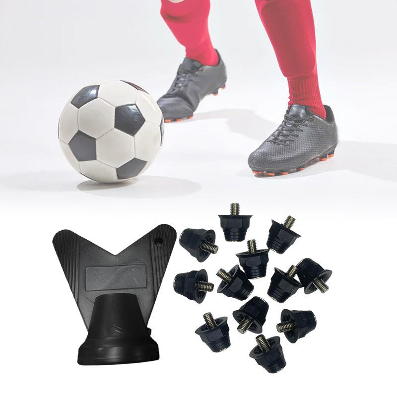 12Pcs Football Boot Studs Non Slip Thread Screw 5mm Dia Turf Professional Replacement Spikes for Indoor Outdoor Sports Training