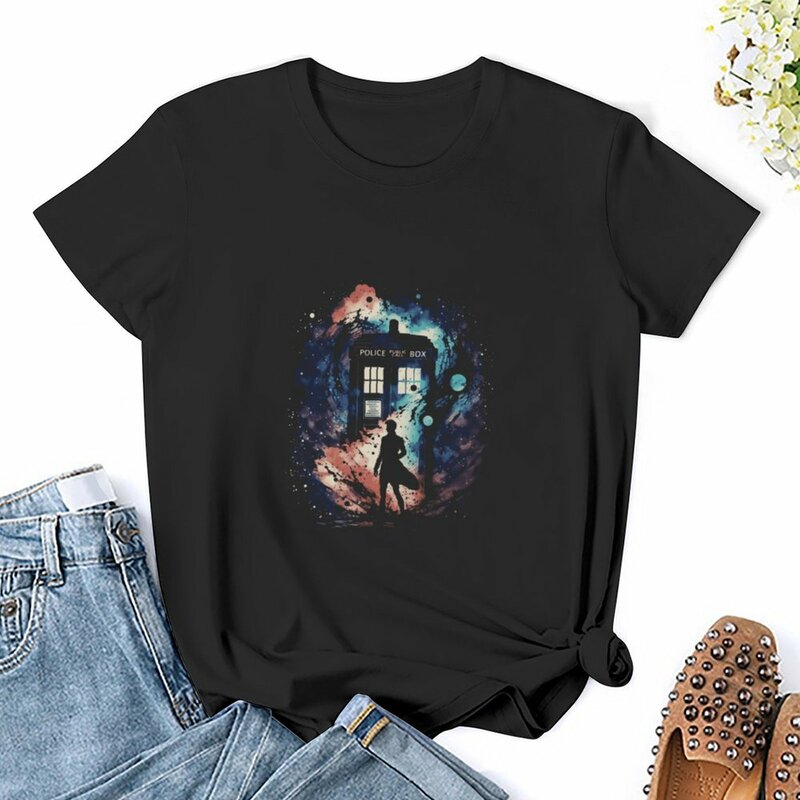 닥터 후-위블리, 흔들리는 시간 여성용 재미있는 티셔츠, 여성 의류