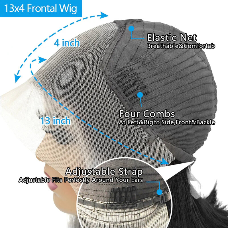 Peruca de cabelo humano reta para mulheres, HD perucas transparentes, 13x4 Lace Front, 28 ", barato, na venda, apuramento