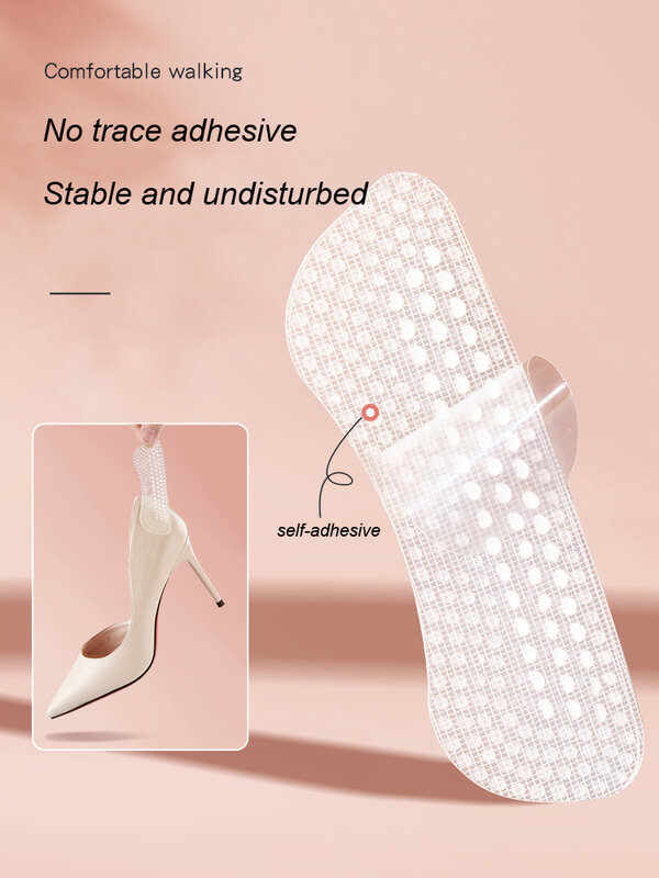 Upgrade Silicone Heel Stickers Heels Grips for Women Men Anti Slip Heel Cushions Non-Slip Inserts Pads Foot Heel Care Protector