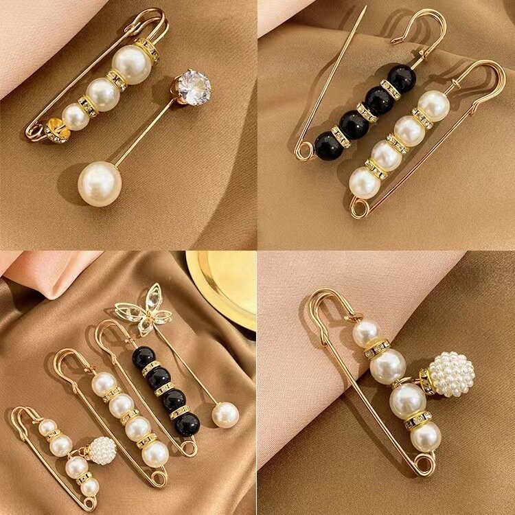Detachable Pants Pin Pearl for Women Fashion Jewelry Girls Fastener Pants Pin Looks Thin Adjustment Free Buckles for Jeans