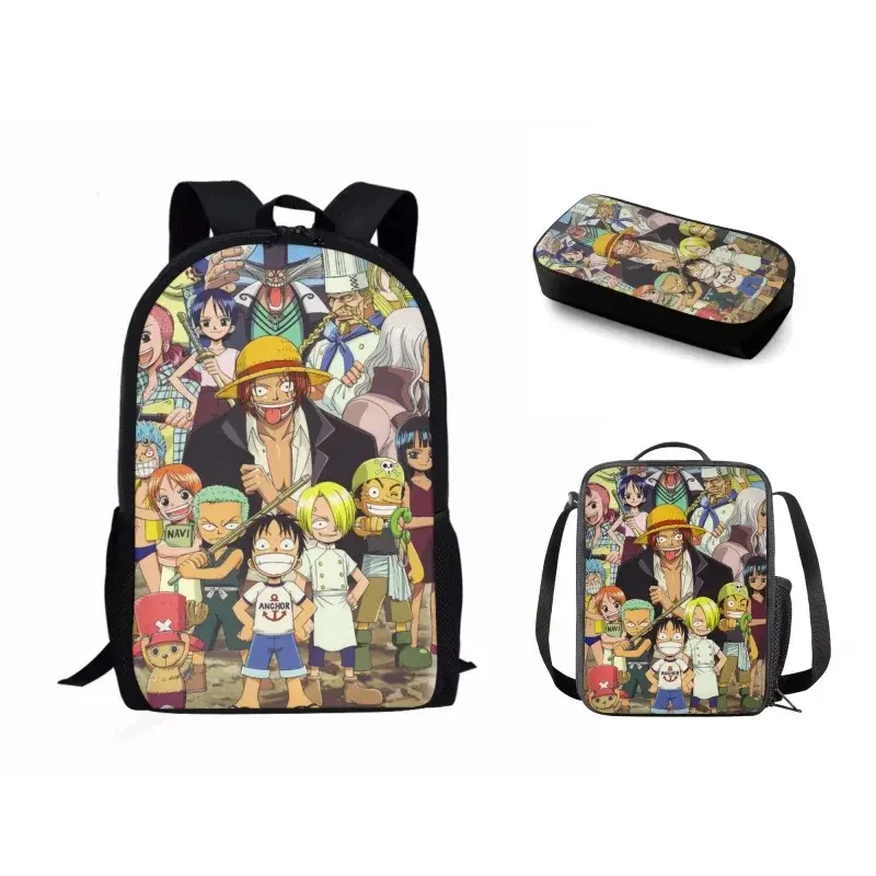 Pirate King-mochila escolar con estampado de edición de dibujos animados para niños, morral escolar para niños pequeños, Mochi, Rey, Sepia