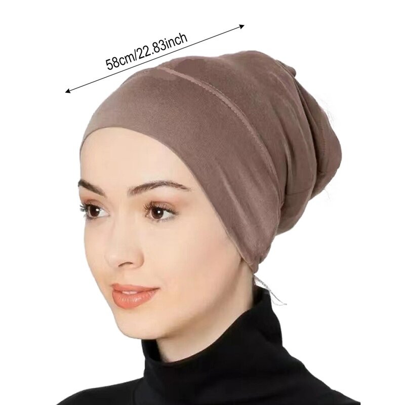 여성용 통기성 히잡, 편안한 신축성, 레저 분위기, 머리 스카프