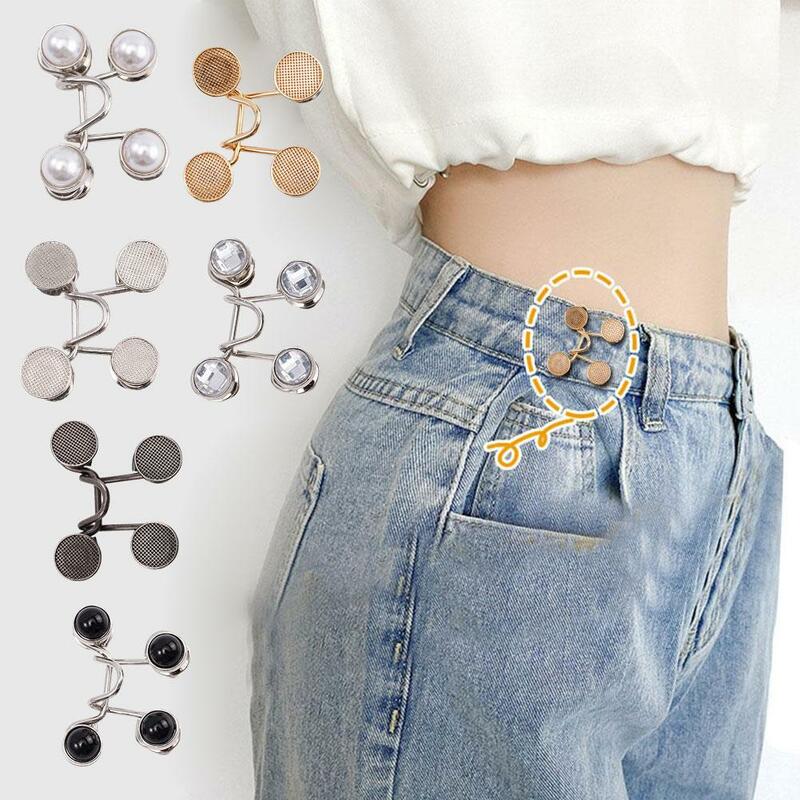 DIY unsichtbar einstellen Knopf Metall Jeans Taille abnehmbar keine Nägel Taille Knopf abnehmbare Knopf Taille Einstell knopf
