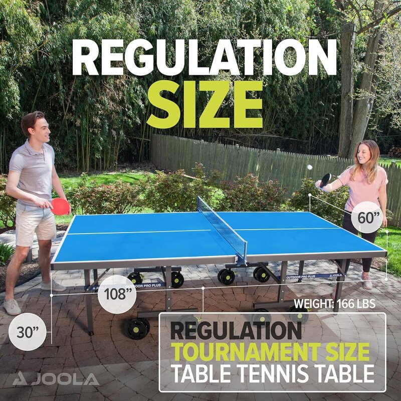 Joola Nova-tavolo da Ping pong da esterno con Set di reti impermeabili-assemblaggio rapido-Ping da esterno composito in alluminio per tutte le stagioni