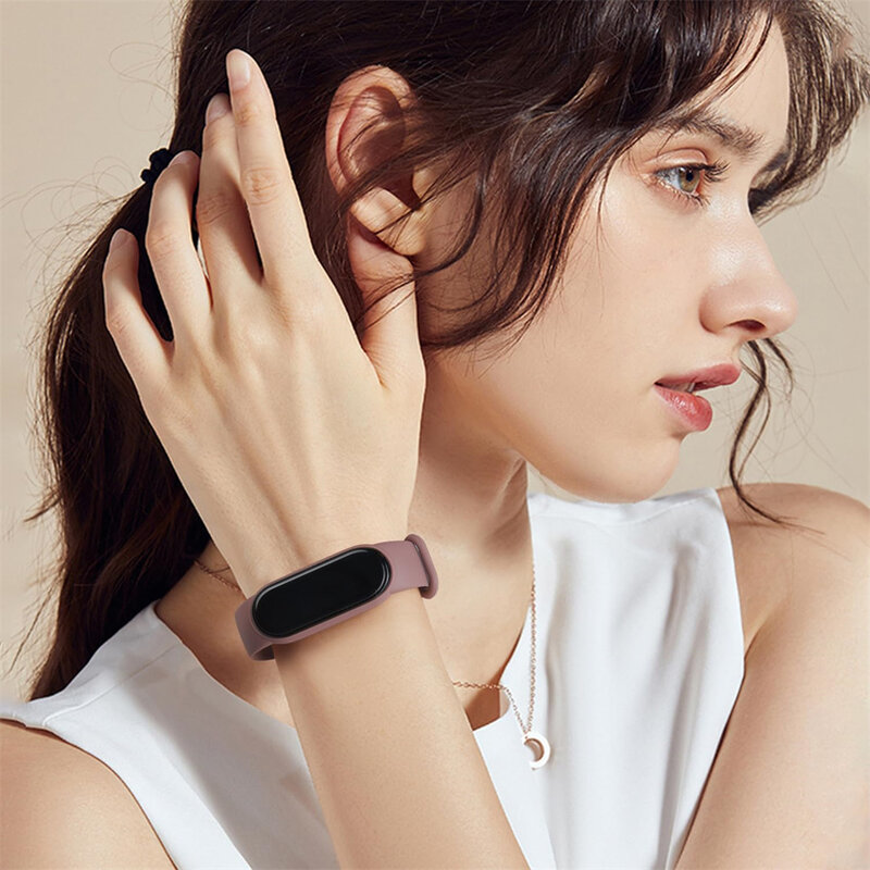 Tali jam tangan untuk Xiaomi Mi Band 7 6 sport band Miband 6 NFC silikon kualitas tinggi pengganti correa mi band 7 6 3 4 5 tali jam