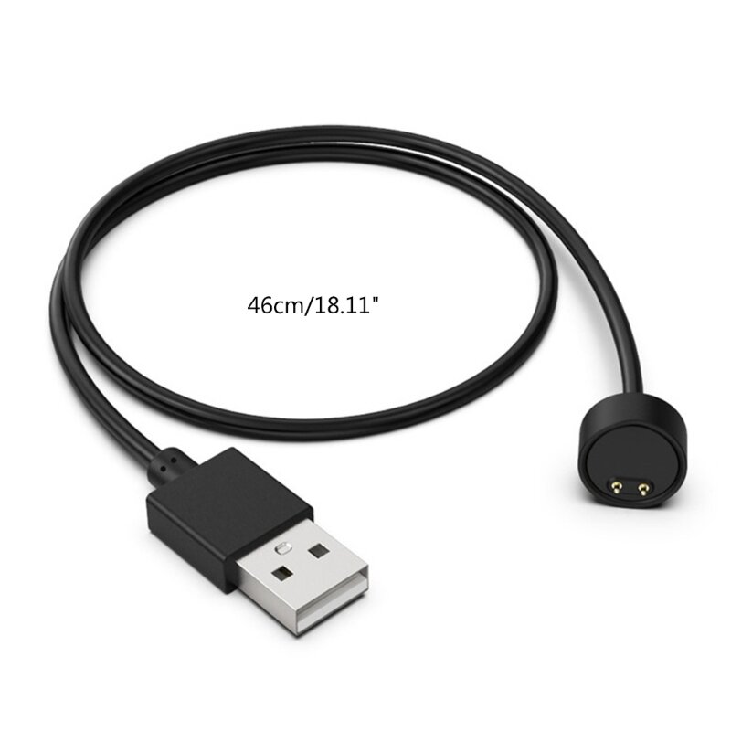 Kabel pengisi daya USB 45cm Xiaomi Mi Band 5 6 7, kabel adaptor pengisian daya magnetik NFC gelang jam tangan pintar untuk Miband 6