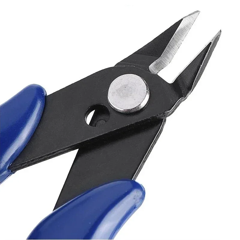 Cortador lateral diagonal para manualidades, herramienta dura para cortar cables, con alicates en rojo y azul, 170, 1 piezas
