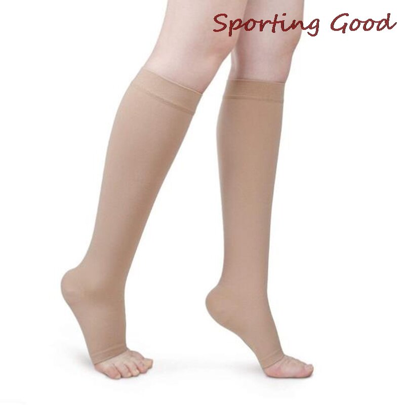 1 Pasang S-XL Di Bawah Lutut Dukungan Stoking Varises Vena Sirkulasi Kompresi Olahraga Kaus Kaki