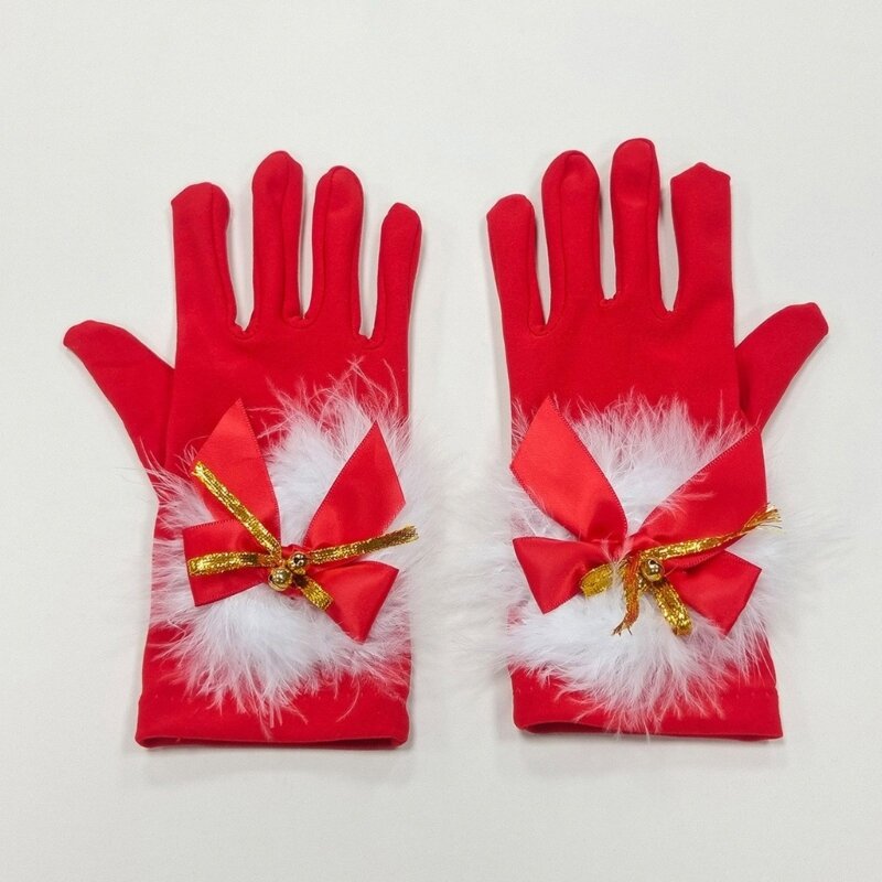Kerst cowboyhoed handschoenen beenwarmer unisex wintercadeaus voor volwassenen en tieners cosplay kerstman voor kerstfeest D46A