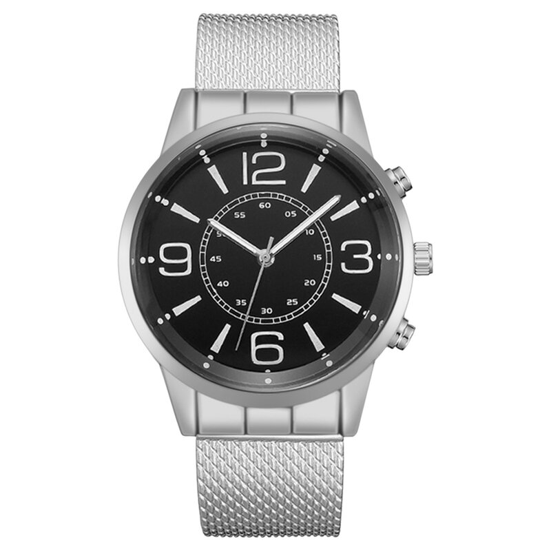 Relógio de quartzo casual masculino, relógio de pulso 3 olhos, mostrador redondo simples, Daily Business, moda