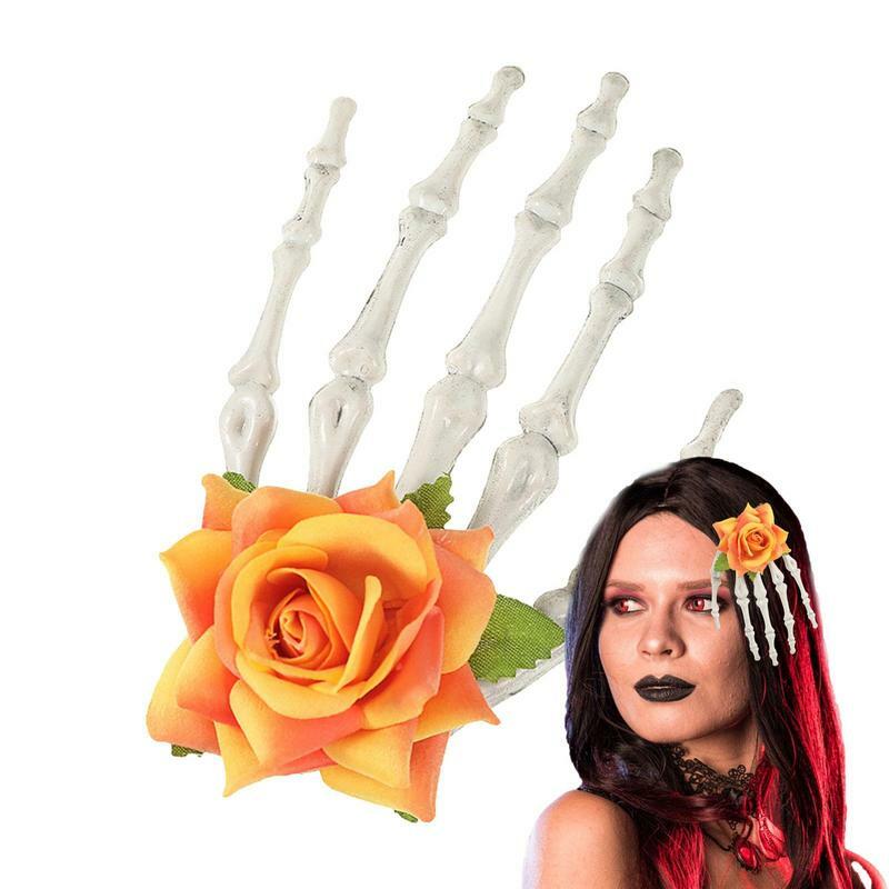 Criativo Crânio Mão Osso Hairpin, Esqueleto Fantasma Grampos de Cabelo, Hairclips Garra, Hairclip Acessórios, Presente