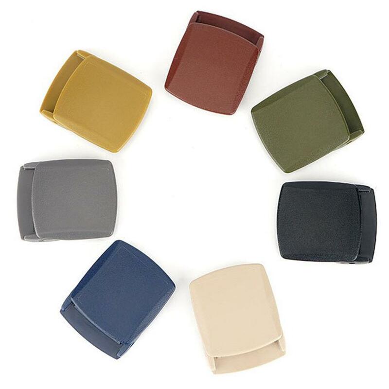 Outdoor Solid Automatic Square Slide Buckle .5'' Leather Waistband
