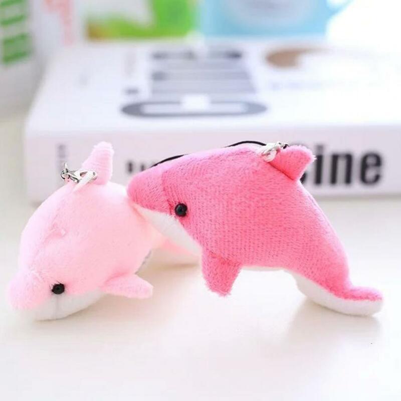 Exquisite Dolphin Plush Pendant  Hanging Colored Dolphin Plush Toy  Stuffed Sea Animal Plush Doll Backpack Charm