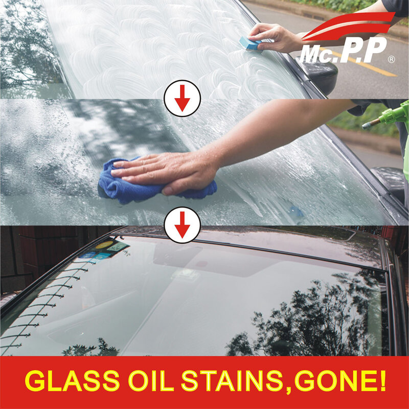 Glas Stripper Glas Öl Film Entfernen Paste Glas Stripper Wasser Spot Remover Kit Automotive Glas Schmutz Reinigung Creme Fenster