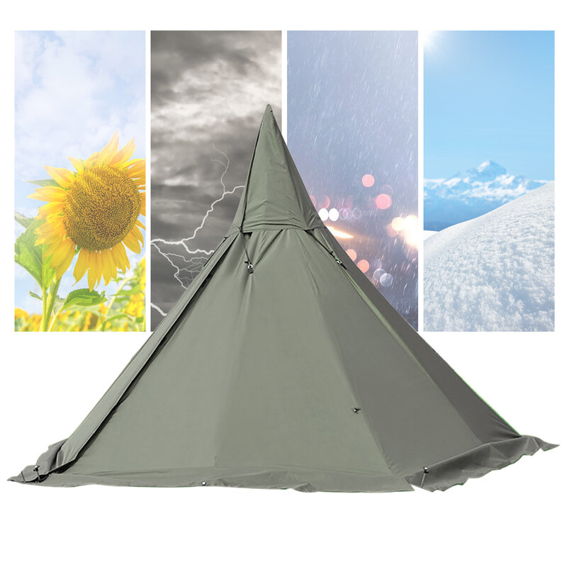 6-сезонный легкий вигвам для кемпинга с 2 дверцами, палатка без внутренней части палатки