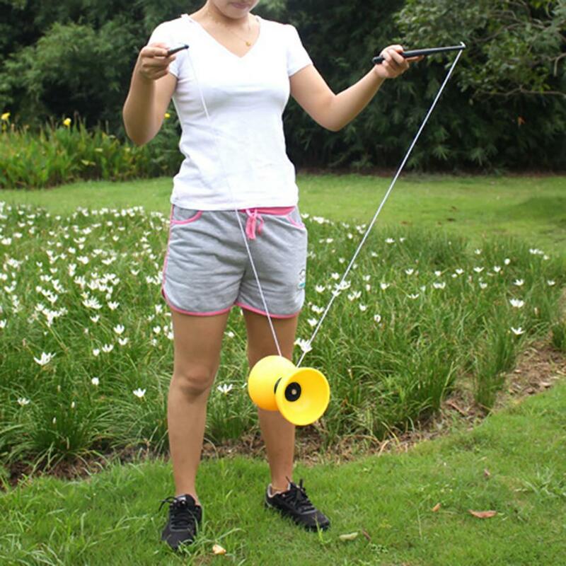 Diabolo chino yo-yo malabares Diabolo Bearing Diabolo con palillos de mano, cuerda, adultos, niños, equipo de Fitness al aire libre, juguete