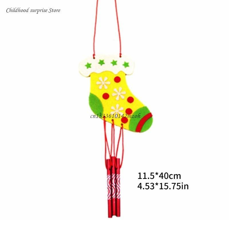 Kerst Windgong Craft Materiaal DIY Kits Scholieren Party Activiteit Speelgoed Dropship