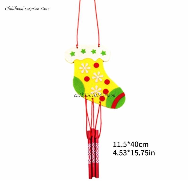 Kerst Windgong Craft Materiaal DIY Kits Scholieren Party Activiteit Speelgoed Dropship