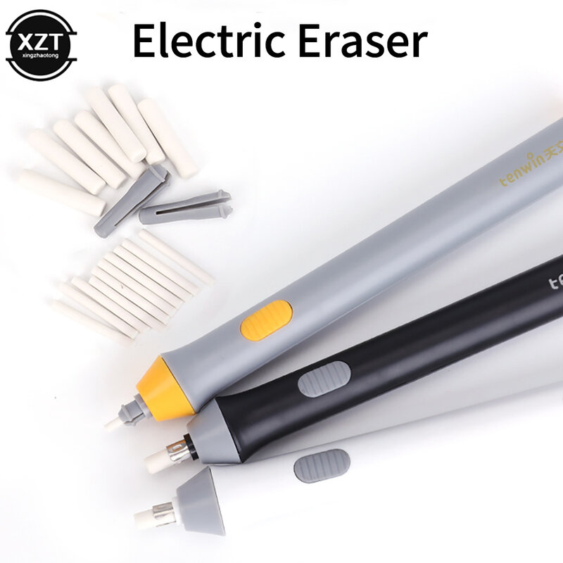 Elétrica Esboço Lápis Eraser, Art Eraser com Recarga, Papelaria Escolar, Material de Escritório, Escrita Correção