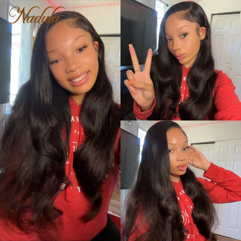 Nadula Hair 6x4.75 Pre Cut Lace Closure Wig Glueless Lace Breathable Cap Wig With Pre-plucked Hairline Bleach Knots Body Wave