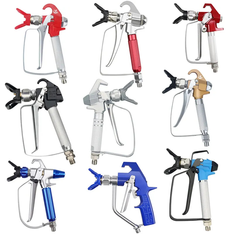 Airless Paint Spray Gun & 517 Tip Suitable for All airless Paint Spraying Machines, Swivel Joint & High Pressure 3600 PSI