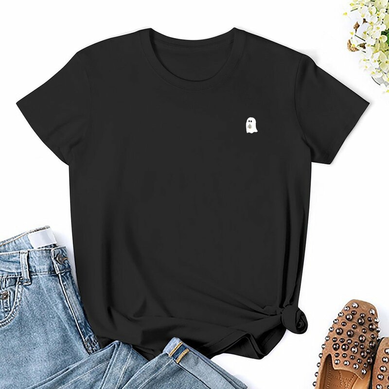 Ghost drinking iced coffee T-shirt aesthetic clothes animal print shirt for girls shirts graphic tees t shirts for Women