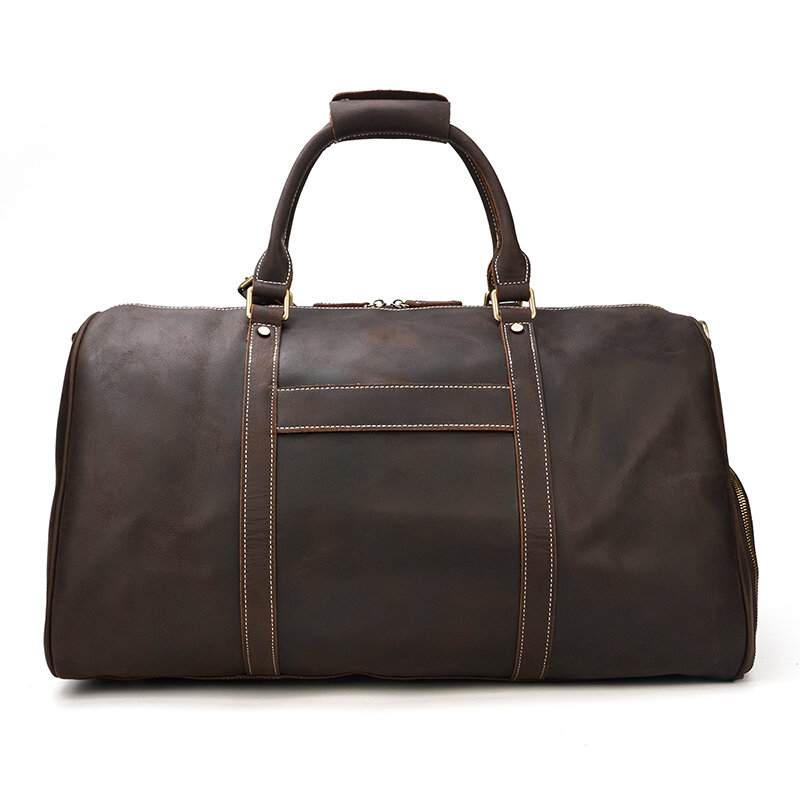 Vintage luksusowe torebki podróżne najwyższej klasy torba podróżna z garnitur przedziału odzieży prawdziwy kombinezon skórzany torby dla grzywa MaleTravel