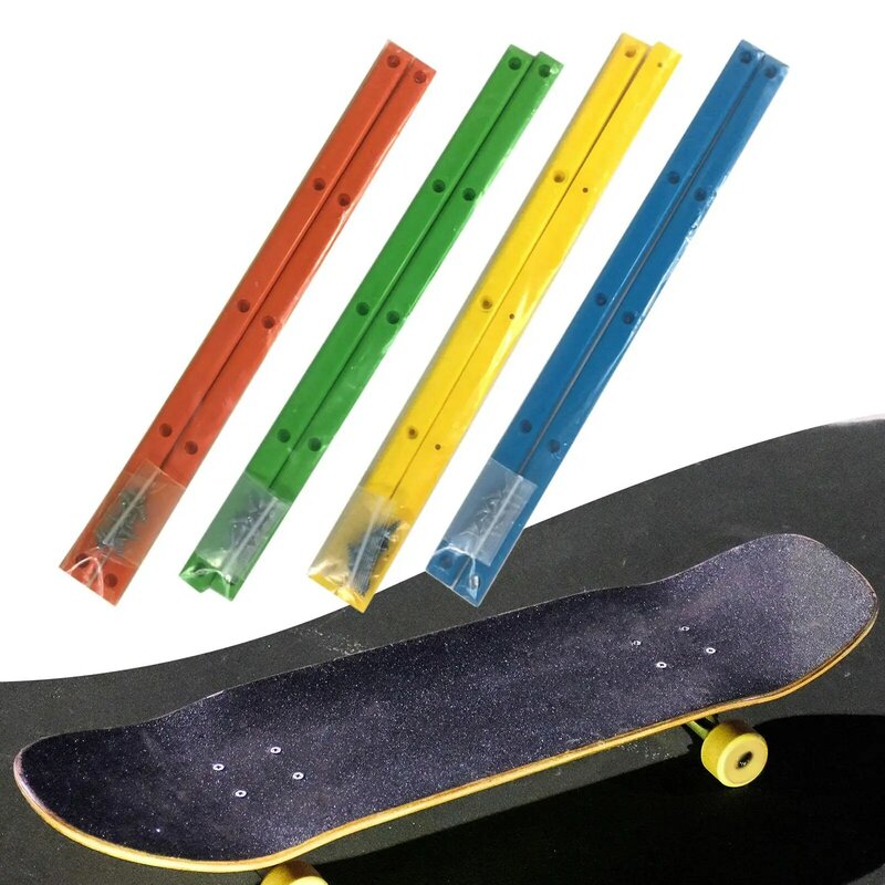 Rel Skateboard sepasang dek panjang mengurangi gesekan tepi strip pelindung