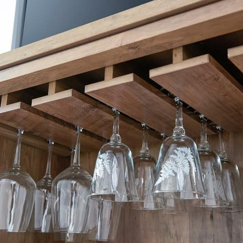 51 "rustico Wine Bar Cabinet liquore Storage Rack Buffet Hutch sala da pranzo fattoria cucina porte in vetro credenza in legno portabottiglie