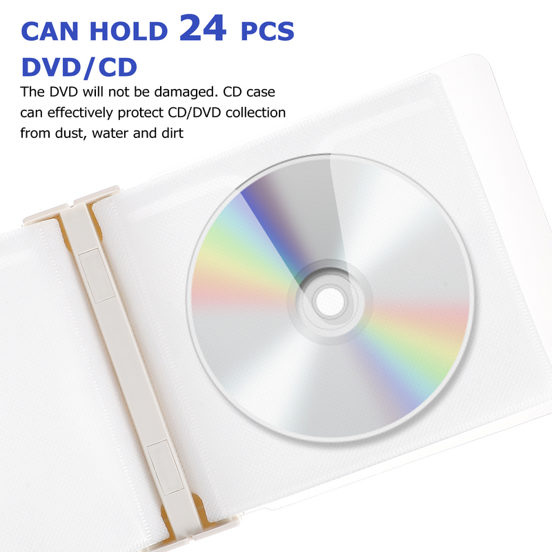 กล่องใส่ซีดีที่เก็บหนังสือซีดีแบบพกพาที่ใส่ซีดีที่เก็บปลอก CD ที่จัดระเบียบดีวีดีสำหรับบ้านหอพักสำนักงาน