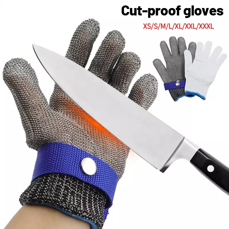 Anti-Cut Handschoenen Veiligheid Cut Proof Steekwerende Roestvrij Staaldraad Metalen Mesh Butcher Snijbestendige Handschoenen