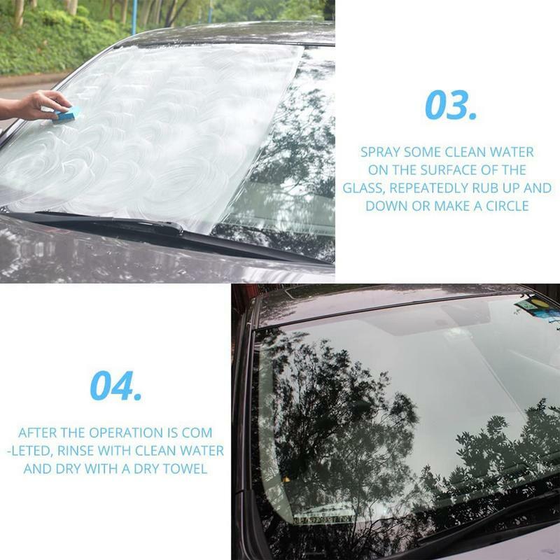 Penghilang pembersih kaca penghilang minyak kaca mobil 125ml pasta penghilang untuk jendela mobil RV SUV