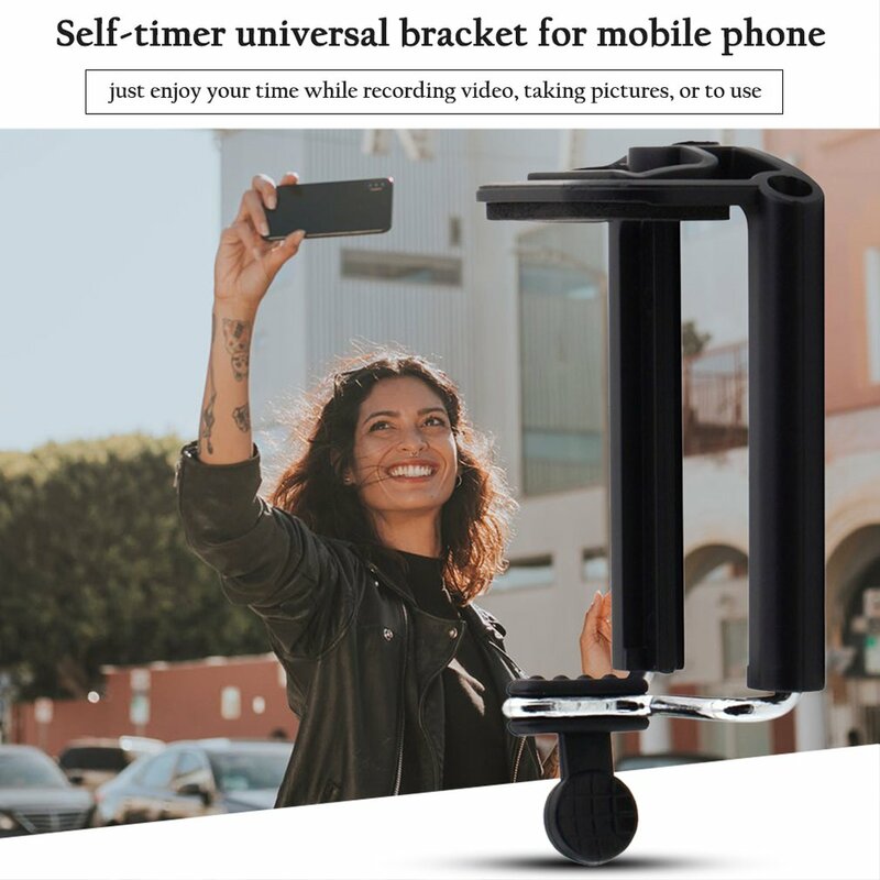 Universal padrão universal celular suporte para smartphones, acessório flexível, portátil selfie tripé, suporte do grampo, novo