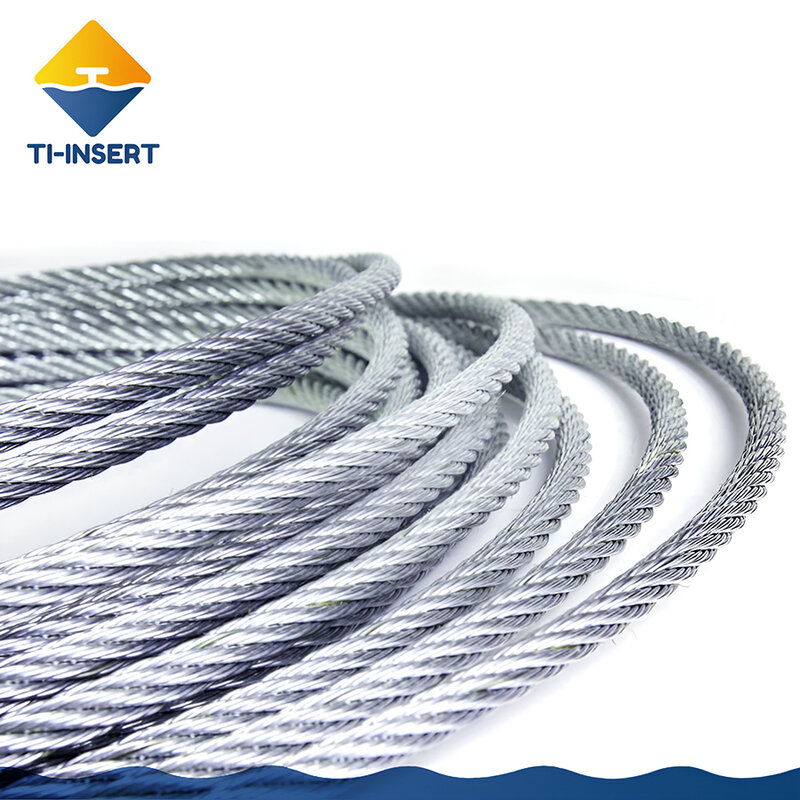 Cuerda de alambre de acero inoxidable 304/316, 7x7, 3mm, 20 metros, J001