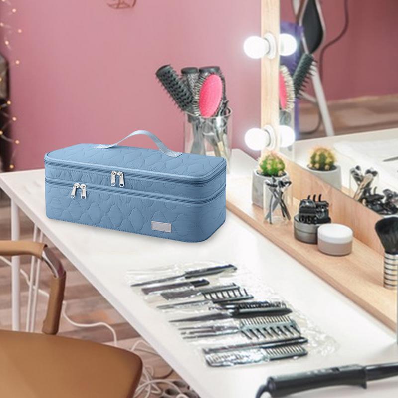 Travel Carrying Case For Hair Tools Double Layer Hair Dryer Storage Case Hair Styling Tools Bag Curling Irons Organization Bag