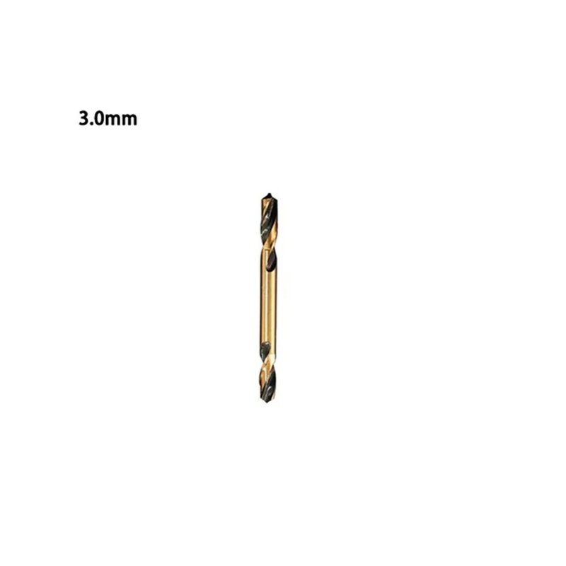 1pc Auger Bit Double-headed Double-edged High Speed Steel Drill Bit 3.0-6.0mm For Stainless Steel Iron Plastic Wood Drilling