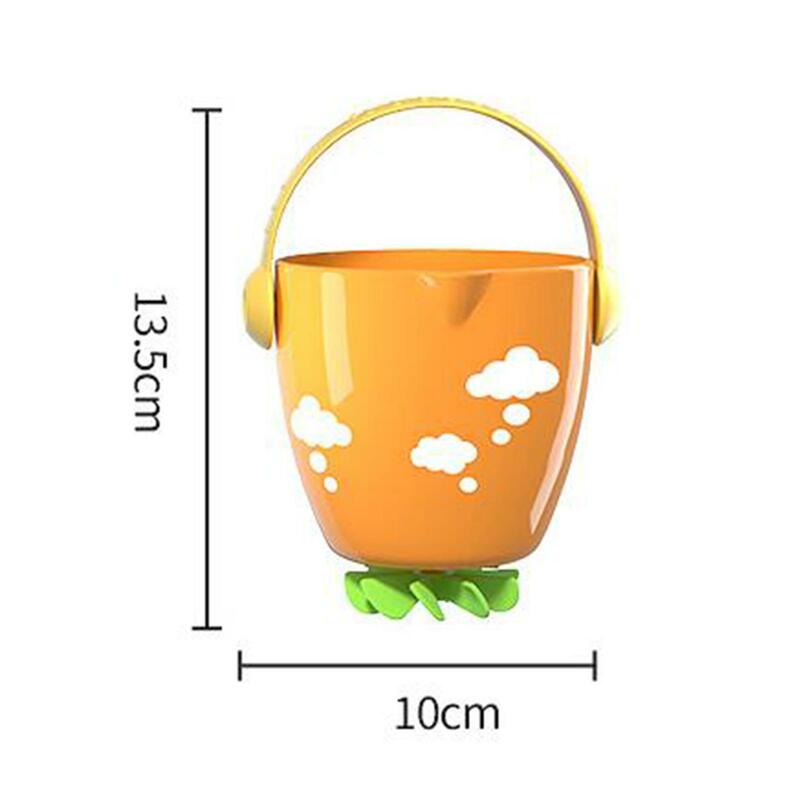 Water Playing Bucket Cartoon Bathing Toy Bath Shower Toy Sand Playing Basket for Swimming Pool Beach Bathtub Kids Toddlers