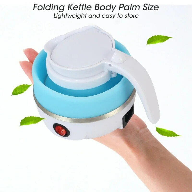 Mini Foldable Kettle Silicone Electric Kettle Portable Teapot Water Heater Outdoor Travel Home Tea Pot Water Kettle 0.6L 600W