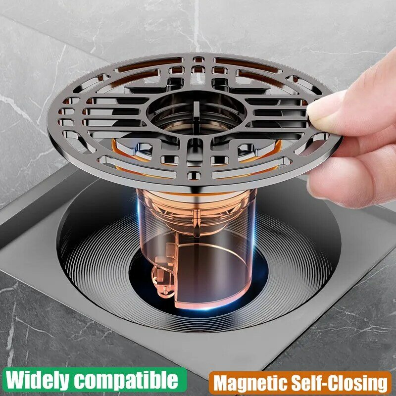 Magnetic Self-Closing Anti-odor Floor Drain Core Insect Proof Floor Strainer Cover Deodorant Bathroom Toilet Sewer Shower Drain