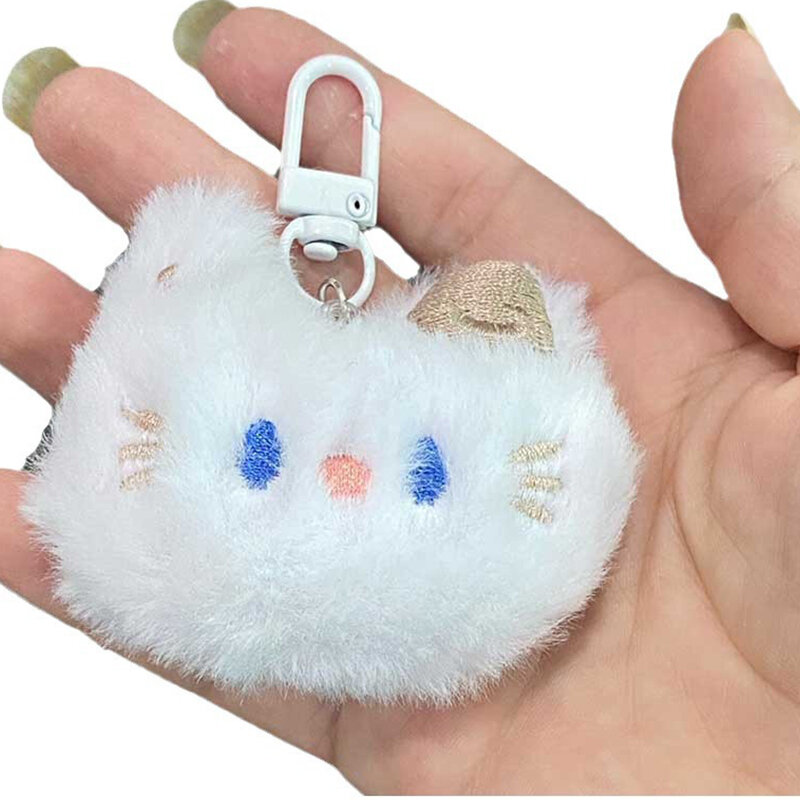 Cartoon Plush Kitten Key Chain Cat Doll Pendant Key Ring Charms Car Bag Decor
