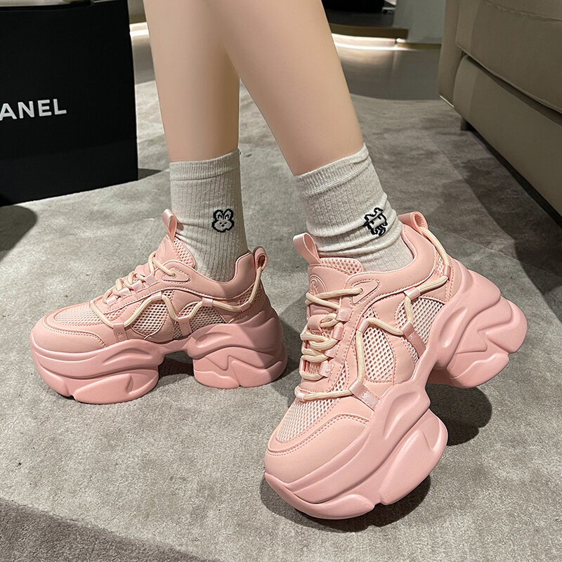 Women's Shoes 2023 High Quality Solid Color Lace Up Women's Vulcanize Shoes Hot Sale Summer Women  Sneakers Ladies Zapatillas
