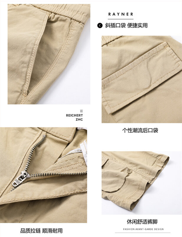 Pantalones cortos militares de algodón para hombre, Shorts a la moda, holgados, tácticos, con múltiples bolsillos, informales, para el trabajo, Verano