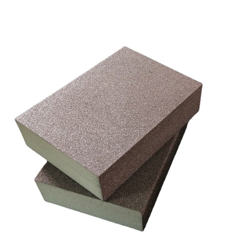 5 buah spons pasir blok Grit 120 180 240 320 600 1000 dinding penggilingan kertas kerajinan Model cat batu bata pembersih dapur