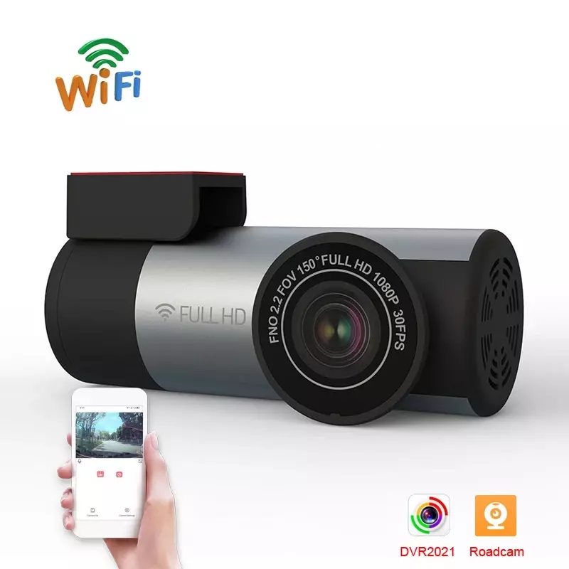 Kamera dasbor WIFI FULL HD 1080P, kamera mobil Super Mini DVR tanpa kabel versi malam g-sensor perekam berkendara dengan suara Multi Negara