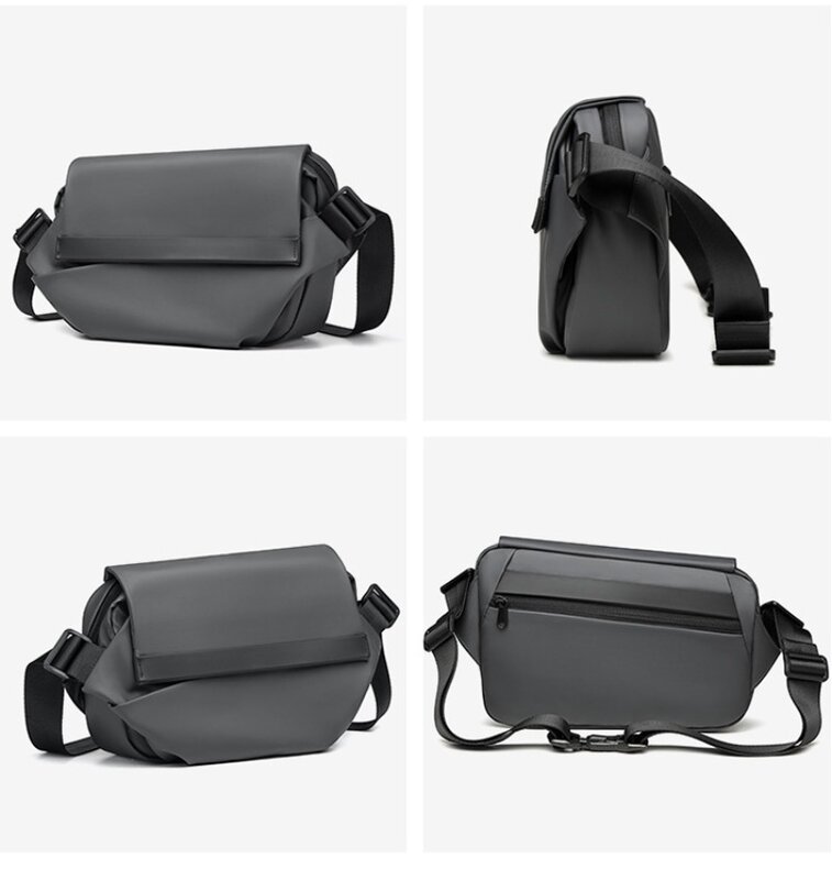 New Men's Waist Bag Niche Simple and Fashionable Single Shoulder Bag Sports Multifunctional Crossbody Bag