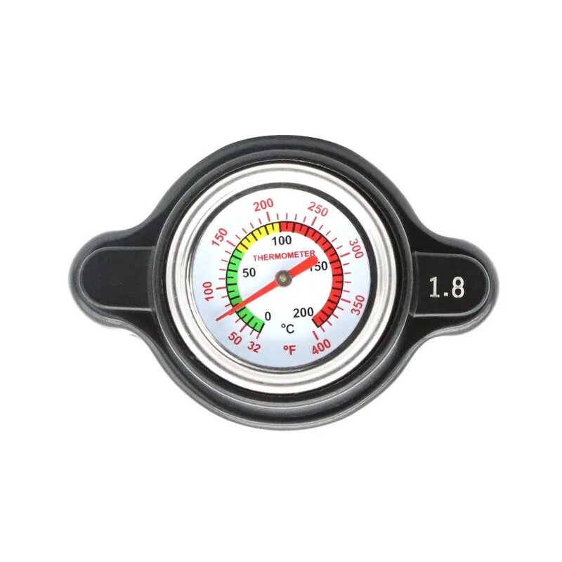 Tapa de radiador de alta presión con indicador de temperatura, 1,8 Bar, 25,6psi para Honda, Kawasaki, Suzuki, Yamaha